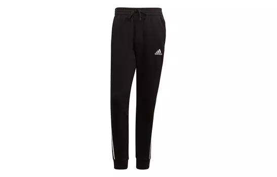 Трикотажные спортивные штаны мужские черные Adidas, черный