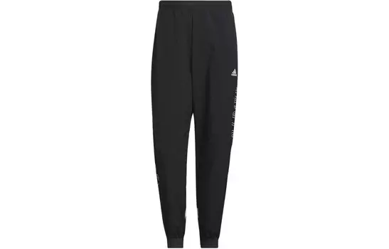 Трикотажные спортивные штаны мужские черные Adidas, черный