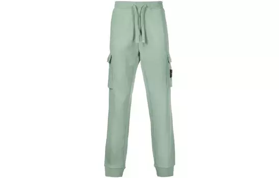 Трикотажные спортивные штаны мужские светло-зеленые Stone Island, светло-зеленый