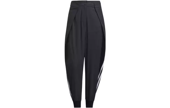 Трикотажные спортивные штаны женские черные Adidas
