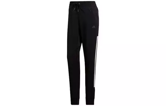Трикотажные спортивные штаны женские черные Adidas