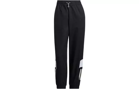 Трикотажные спортивные штаны женские черные Adidas