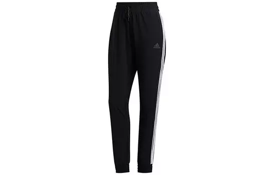 Трикотажные спортивные штаны женские черные Adidas