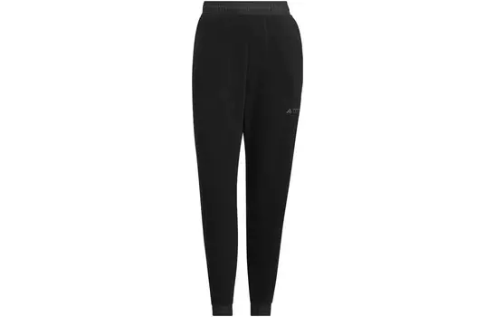 Трикотажные спортивные штаны женские черные Adidas