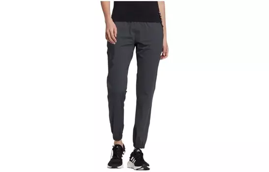 Трикотажные спортивные штаны женские черные Adidas