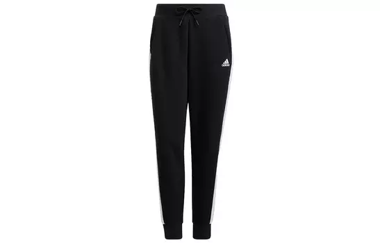 Трикотажные спортивные штаны женские черные Adidas