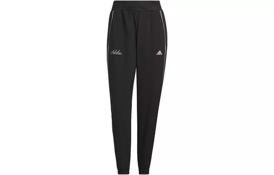 Трикотажные спортивные штаны женские черные Adidas