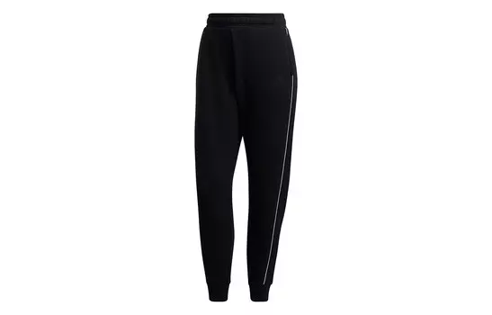 Трикотажные спортивные штаны женские черные Adidas