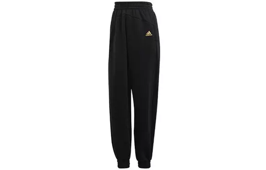 Трикотажные спортивные штаны женские черные Adidas