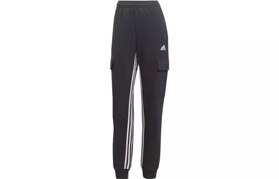 Трикотажные спортивные штаны женские черные Adidas