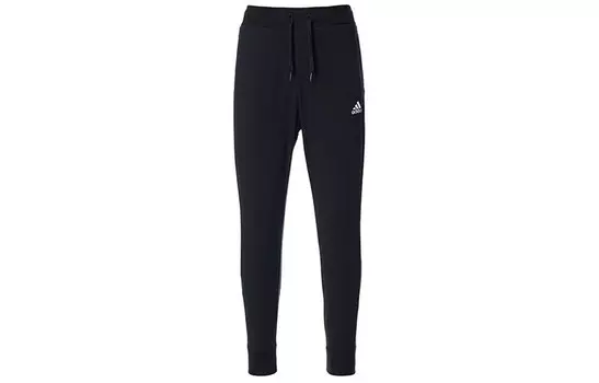 Трикотажные спортивные штаны женские черные/белые Adidas