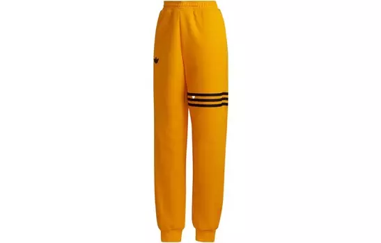 Трикотажные спортивные штаны женские желтые Adidas Originals