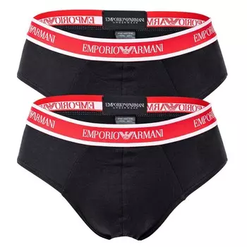 Трикотажные трусы (2 пары) Emporio Armani, черный