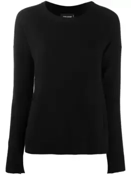 Трикотажный джемпер с нашивкой Zadig&Voltaire, черный