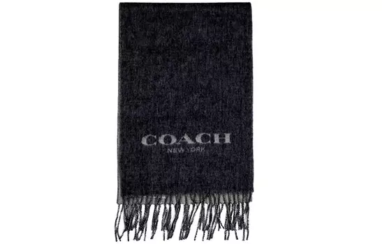 Трикотажный шарф унисекс COACH, Черный
