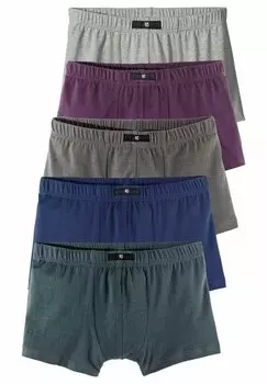 Трусики 5 PACK H.I.S, цвет petrol/grau/meliert/blau/aubergine/grau
