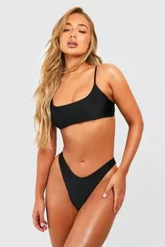 Трусики-бикини Essentials Hipster boohoo, черный