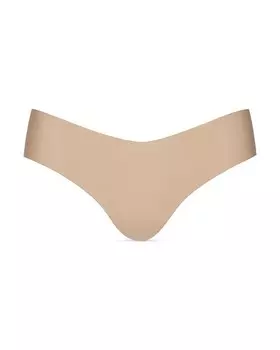 Трусики Commando Invisible Rib, один размер, коричневый/бежевый