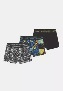 Трусики JACSUGAR SKULL 3 PACK Jack & Jones Junior, цвет black/blazing yellow