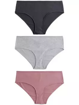 Трусики Next, цвет Grey/Dusky pink/Black
