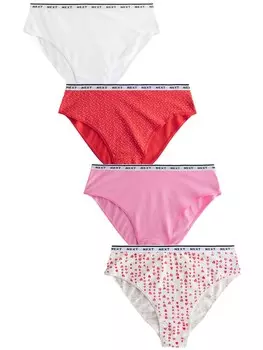 Трусики Next, цвет Pink/Red/Off white