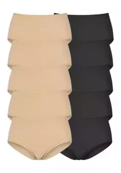 Трусики Petite Fleur (10 шт.) из эластичного хлопка, черный