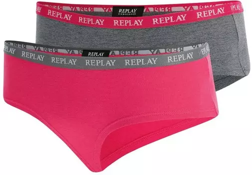 Трусики REPLAY, цвет Grey/Pink