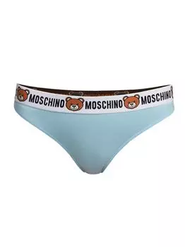 Трусики с логотипом Underbear Band Moschino, синий