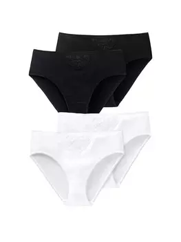 Трусики SCHIESSER Panty Essentials, черный/белый