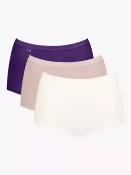 Трусики sloggi Basic Maxi 3 шт, цвет purple/pink/white