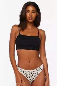 Трусики-стринги с принтом гепарда Forever 21, песочный