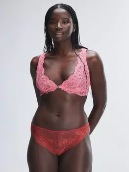 Трусики-стринги Savage X Fenty Top Drawer Lace, цвет Rustic Red