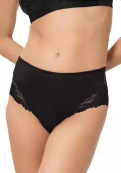 Трусики Triumph "Ladyform Soft Maxi" с кружевными деталями, черный