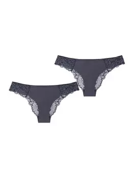 Трусики TRIUMPH Wild Peony Florale Brazilian, темно-серый