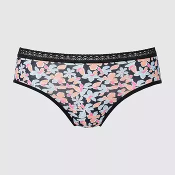 Трусики Uniqlo Regular Flower, черный
