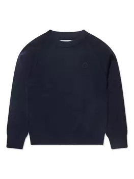 Trussardi джемпер с вышитым логотипом, синий