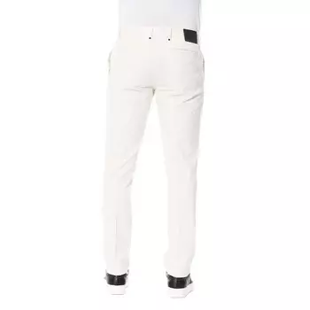 Trussardi Элегантные мужские брюки из смесового хлопка, белый