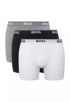 Трусы, 3 шт., пояс с логотипом, мужские BOSS, цвет Assorted Pre