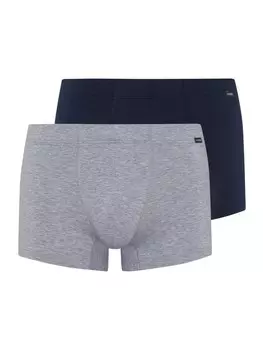 Трусы боксеры Hanro Cotton Essentials, темно-синий/пестрый серый