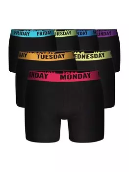 Трусы боксеры Happy Shorts Monday Sunday, черный
