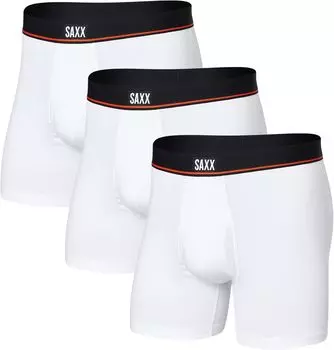 Трусы-боксеры из эластичного хлопка Non-Stop, 3 шт. SAXX UNDERWEAR, белый