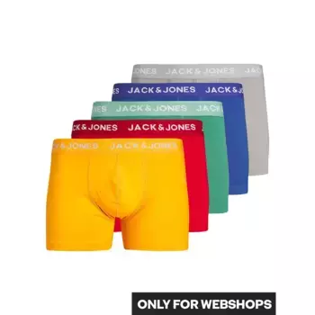 Трусы-боксеры Jack & Jones Larry Solid Plus Size 5 units, разноцветный
