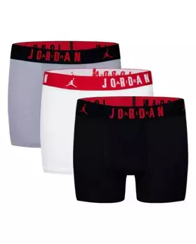 Трусы-боксеры Jordan Flight Core Cotton, 3 шт. в упаковке для мальчиков, черный