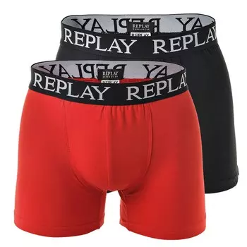 Трусы боксеры Replay, кроваво-красный/черный