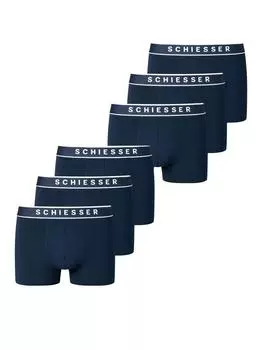 Трусы боксеры Schiesser Retro Boxer 95/5 Organic Cotton, темно-синий