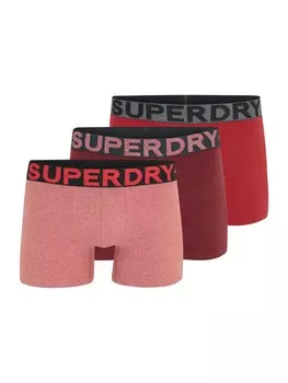 Трусы боксеры Superdry, красный/бордовый/пастельно-красный