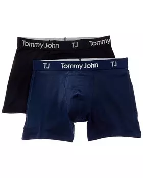 Трусы-боксеры Tommy John 2pk Stretch, цвет dress blues/black