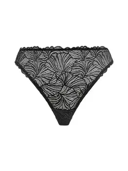 Трусы Erlich Textil String FLUID LACE HIGH WAIST BRAZIL, черный