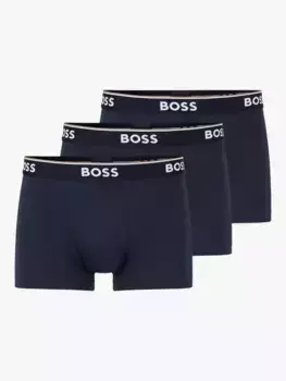 Трусы HUGO BOSS BOSS Power Cotton Logo Waistband 3 шт, цвет open/blue