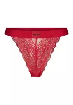 Трусы HUGO "BRIEF LACE", с логотипом Hugo на поясе, красный